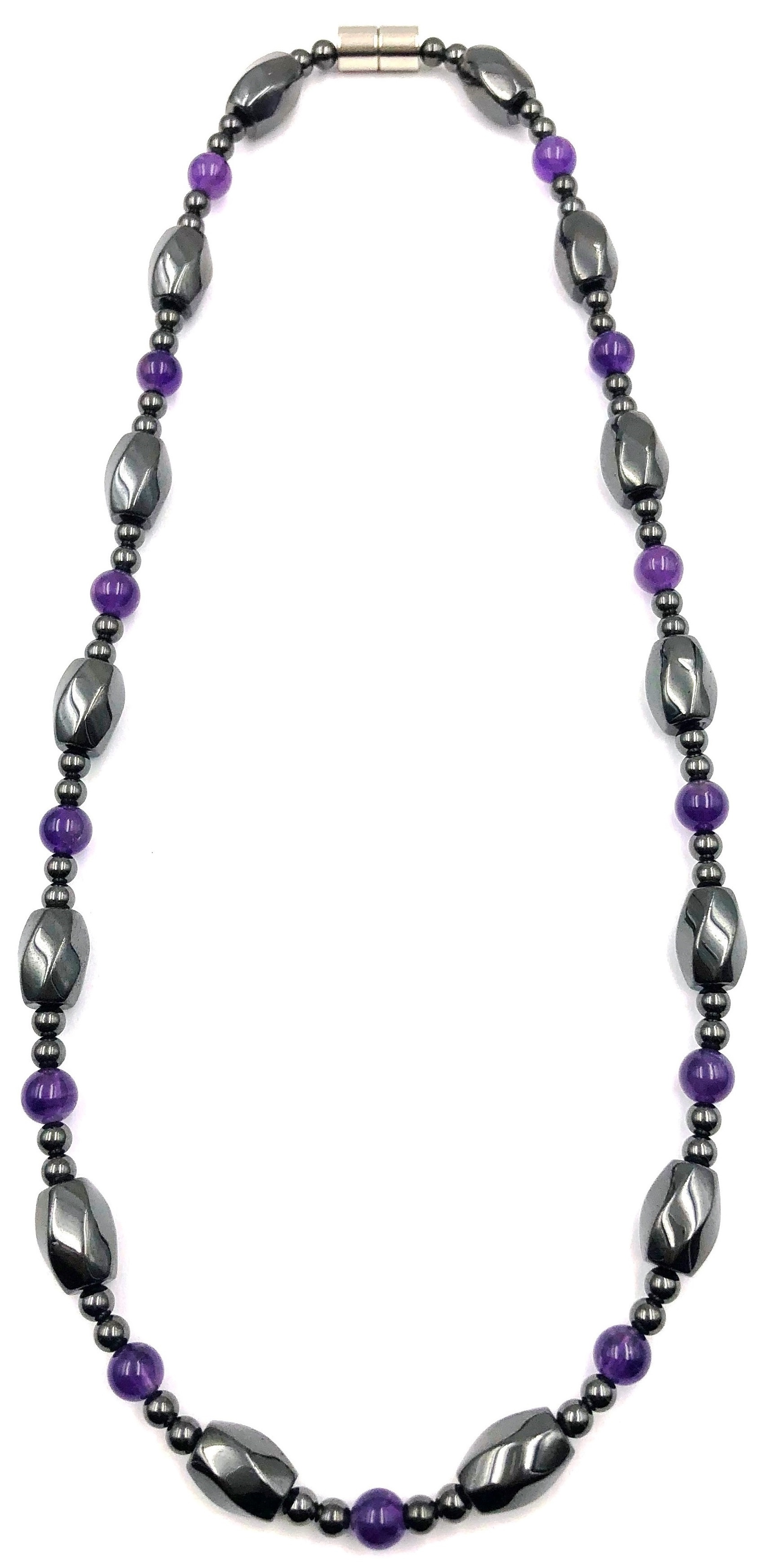 1 PC. Amethyst Magnetic Necklace For Men And Women # MN-0015