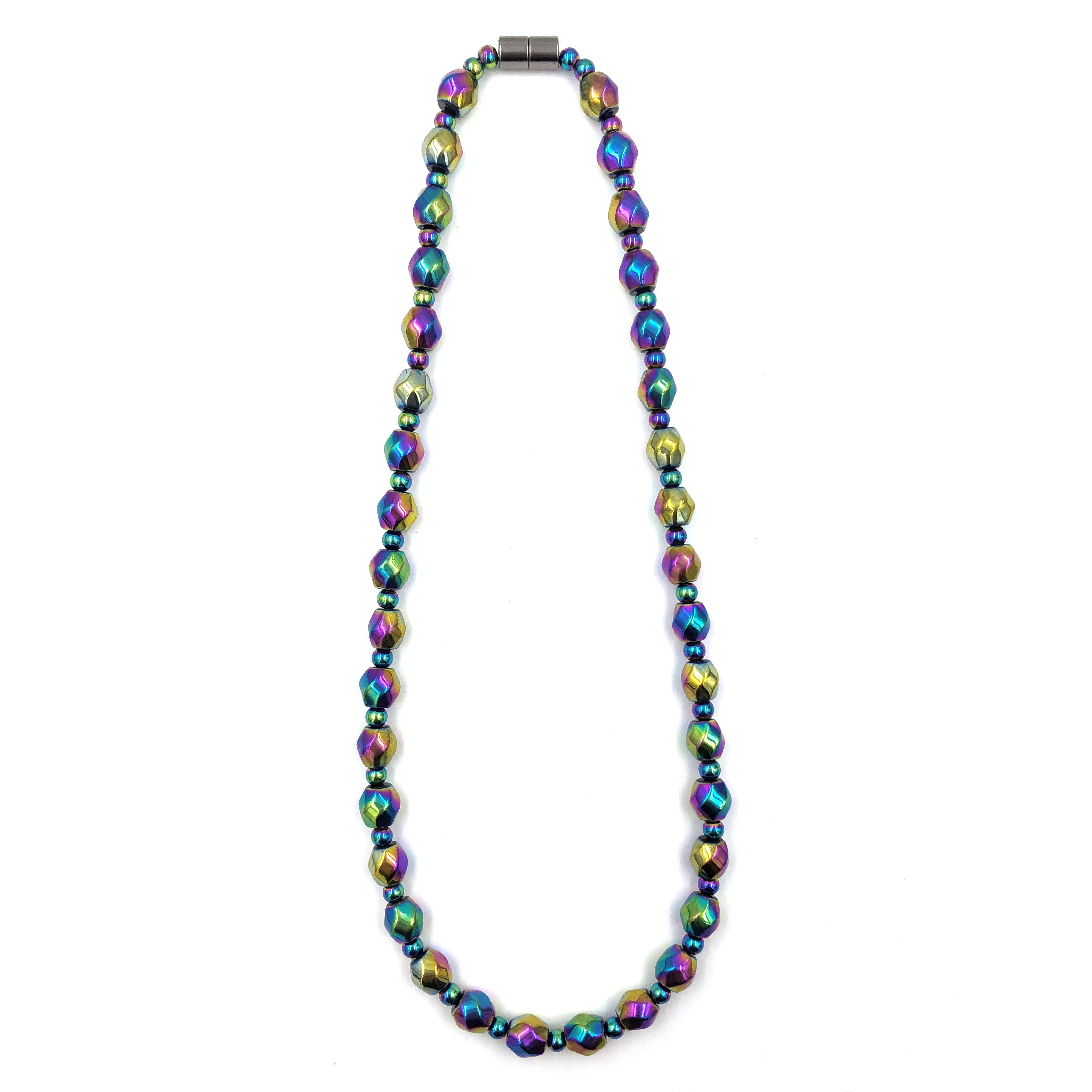 1 PC. Heavy Faceted Rainbow Magnetic Necklace #MN-004