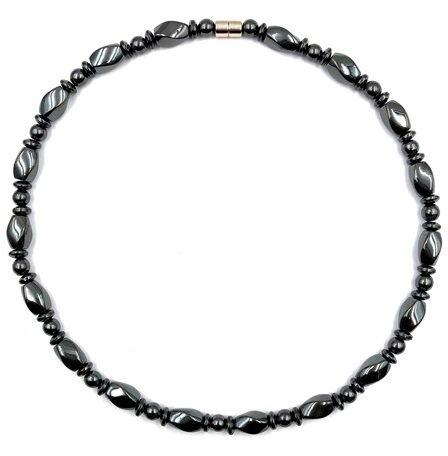 All Black Beads Magnetic Necklace #MN-082