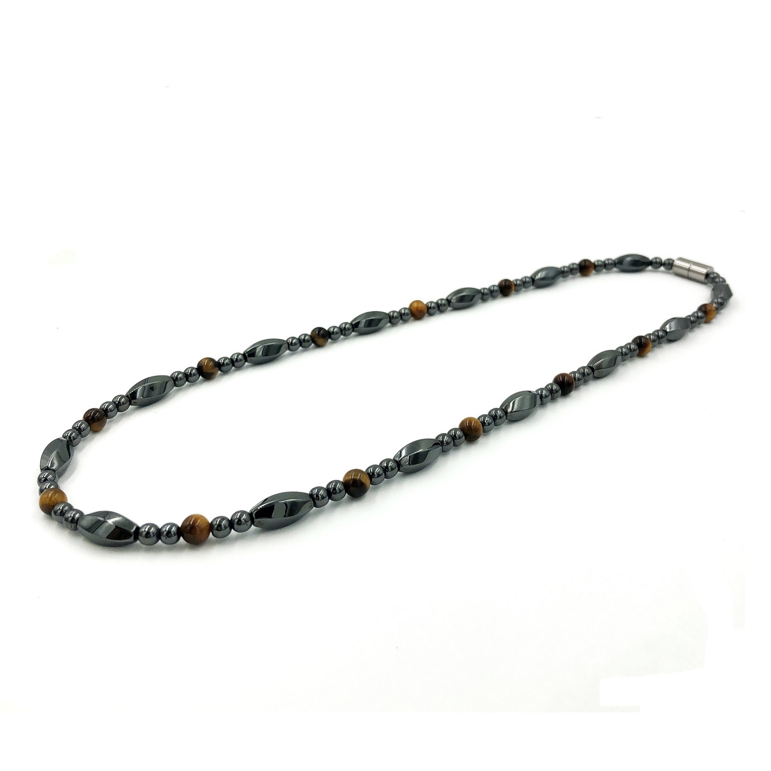 Natural Tiger Eye Magnetic Necklace #MN-402TE