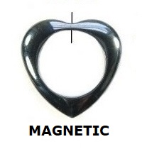 (Dozen) MAGNETIC Open Heart Pendants With 1 Hole For Making Necklaces #MP-006