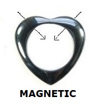 (Dozen) MAGNETIC Open Heart Pendants With 2 Holes  For Making Necklaces #MP-007