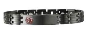 All Black ID stainless Steel Magnetic Bracelet #MSSB102