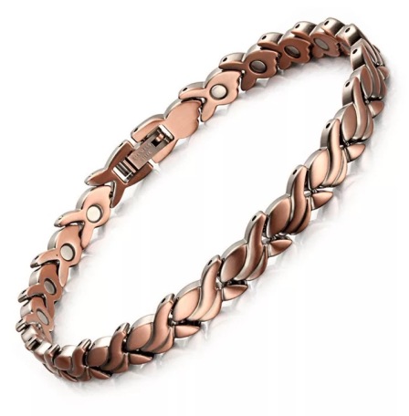 Women's Wreath 99.9% Pure Copper Links Magnetic Therapy Bracelet  #RCB016