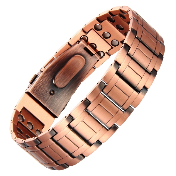 NEW 21mm Wide Imperial Link Copper Magnetic Bracelet for Men | Watch Locker #RCB-042