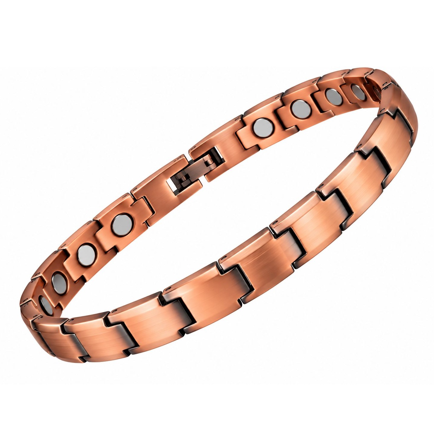 Interlocking Link 99.9% Pure Copper Magnetic Bracelet #RCB046