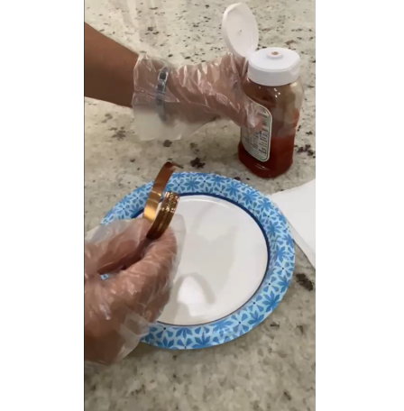 Video Shows How To Clean Tarnished Pure Copper Bangle.